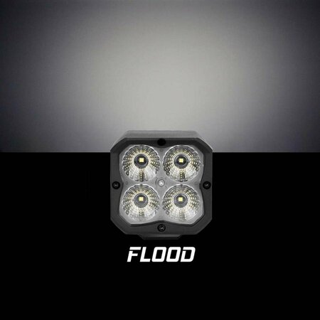XK GLOW C3 Cube flood Pattern Rgb Pod Lights with Controller - 2 Piece XKGXK065001-FL-KIT